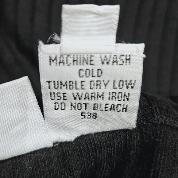 Newport News Easy Style Black Ribbed Lacey Embroidered Sweater - M - Picture 6 of 9